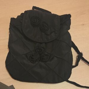 Joy Susan Black Quilted Backpack